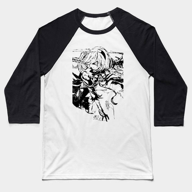 Battlefield 2B Baseball T-Shirt by stingi